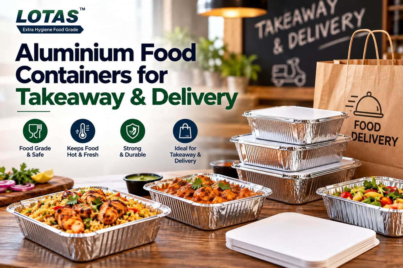 Aluminium Food Containers for Takeaway & Delivery